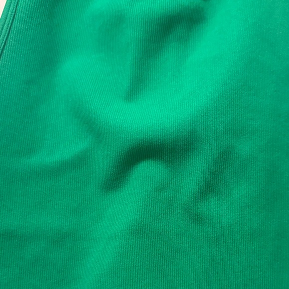 Women's Green Ribbed Tank Top - Picture 4 of 5